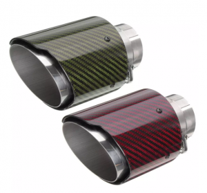 Customized Glossy Or Matte Carbon Fiber Universal Car Exhaust And Muffler For Tail Pipe